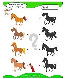 Gölgesi İle Eşleştir Çalışma Sayfaları